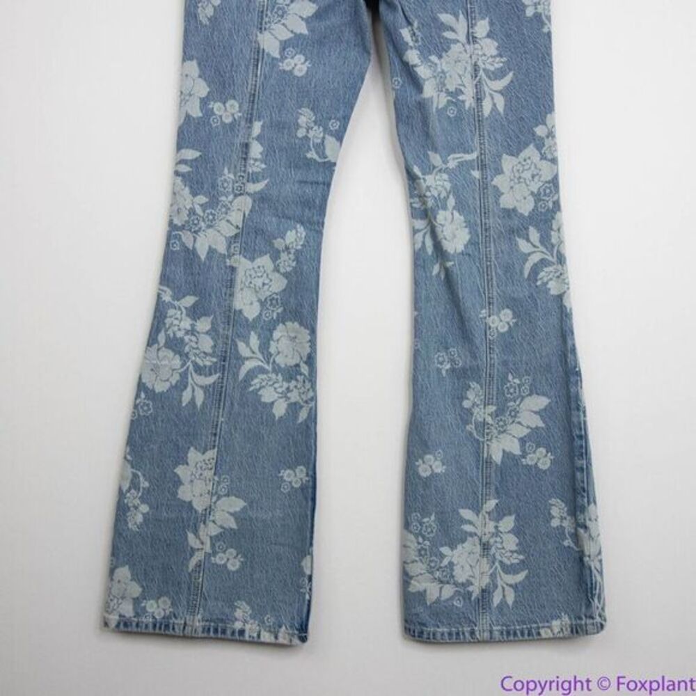 New! Free People Naiomi floral print‎ flare jeans, 26 - Picture 7 of 15